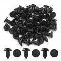Uxcell 50pcs 8mm Hole Dia 0 31inches Plastic Rivets Fastener Fender Bumper Push Clips
