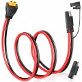 Electop 10awg Sae To Xt60 Connector Extension Cable Plug Female Adapter Charger Solar Panel Kit For Generator Portable Power 