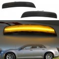 Nslumo Led Side Marker Lights For Chrysler 300 2015 2016 2017 2018 2019 2020 2021 2022 2023 Smoke Lens Amber Red Lamp Kit