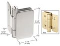 Crl Zurich 05 Series Polished Stainless Wall Mount Outswing Hinge 