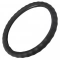 Bdk Black Genuine Leather Steering Wheel Cover Large 15 5 To 16 Inch 