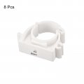 Uxcell 20mm Dia Pipe Clamps Clips Ppr Water Hose Fittings Tube Holder With Lock For Supply White 8 Pcs