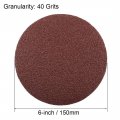 6 Psa Sanding Discs 40 Grits Self Stick Aluminum Oxide Sandpaper For Random Orbital Sander Wood Metal Dry Polishing 20pcs