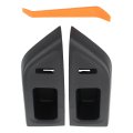 Front Driver And Passenger Side Door Lock Switch Bezel Trim Black For Toyota Yaris 4 2012-2014 