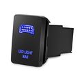 Backlit Led Light Bar Symbol Push Button With Wiring Kit On-off Switch For Toyota Blue Surface Size 1 28 X 0 87 Inches 