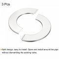Uxcell Wall Split Flange 201 Stainless Steel Round Escutcheon Plate For 81mm Diameter Pipe 3pcs