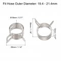 Uxcell 10pcs 18mm Spring Band Type Action Fuel Silicone Vacuum Hose Pipe Clamp Low Pressure Air Clip Nickel Plated