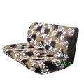 Universal-fit Hawaiian Hibiscus Floral Print Bench Seat Cover Tan 