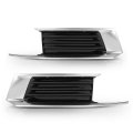 Front Fog Light Cover Bezel Chrome Trim Set Pair For Cadillac Xts 2018-2019 Black 