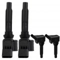 Ocpty Set Of 4 Ignition Coils Pack Compatible Oe Uf718 Fit For Audi A3 Sportback E-tron 16-18