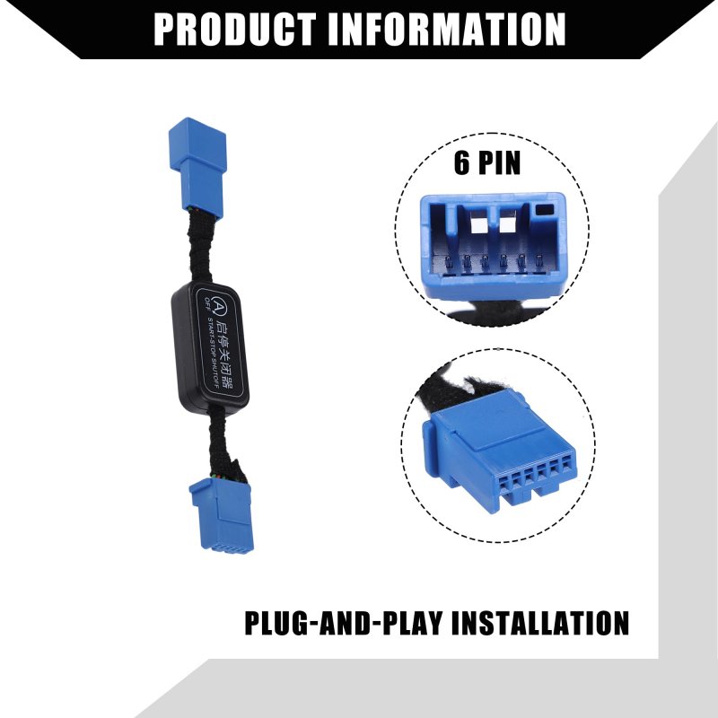 Hihaha Auto Start Stop Delete Disable For Toyota Rav4 2020-2023 Engine A-off System Cancel Device Cable Inner Durable Plastic 1
