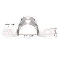 Uxcell 24mm 0 94 Rigid Pipe Strap 2 Holes Tube Straps 201 Stainless Steel Tension Clip Clamp 45pcs