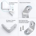 Uxcell 30pcs Angle Bracket Stainless Steel 25x25mm Corner Brace Fastener L Shaped Right Brackets Protector Shelf Support With