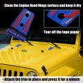 X Autohaux 2 Pcs Front Engine Hood Hinge Cover Trim Exterior Accessories For Jeep Wrangler Jk Unlimited Sahara Rubicon 2-door