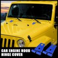 X Autohaux 2 Pcs Front Engine Hood Hinge Cover Trim Exterior Accessories For Jeep Wrangler Jk Unlimited Sahara Rubicon 2-door