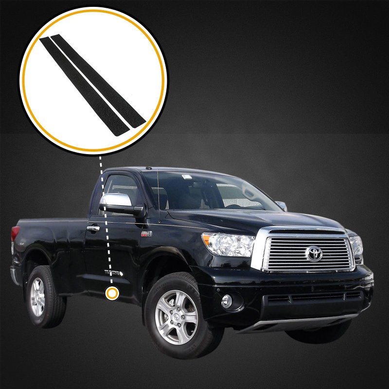Red Hound Auto Custom Fit 2007-2013 For Toyota Tundra Regular Cab 2pc Kit Door Entry Guards Scratch Protection Paint Sill Scuff