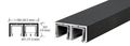 Crl Flat Black Aluminum Plastic Lined Double Upper Channel 12 Ft Long 
