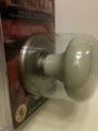 Gainsborough Bi-fold Door Knob Bisque Porcelain Satin Nickel 