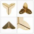 Uxcell Box Corner Protector Elegant Gold Tone Triangle Frame Protectors For Jewelry Desk Furniture Pack Of 8