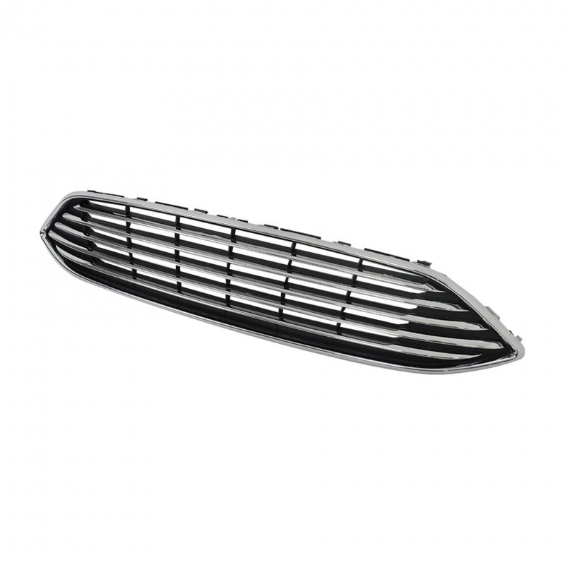 7 Piece Front Grille Fog Light And Cover Bumper Brackets Assembly For 2015 2016 2017 2018 Focus Black Chrome Plastic