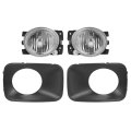 Fog Light Bezel For 2009 2010 2011 Honda Pilot Lamp Cover Trim Pair Left Right Plastic Glass Replacement Ho2595100 Ho2594100 