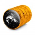 Sailfish Fishing Illustration Valve Stem Caps For Tire Rim Wheel Aluminum Yellow