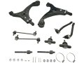 Front Lower Control Arm Ball Joint Tie Rod End And Sway Bar Link Kit 10-piece For 2009-2012 Hyundai Elantra 2 0l 4-cylinder 