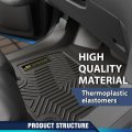 Floor Mats For Ford F150 Super Crew 2015-2025 Fit 22-24 Lightning Models W O Fold Flat Storage Heavy Duty 3-piece All Weather