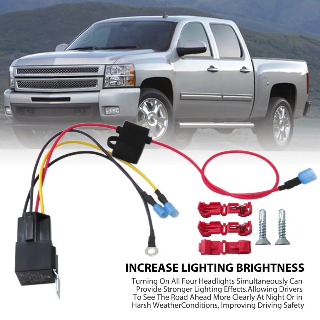 Version 4 Head Light High Beam Conversion Kit For 1999-2003 Works On Trucks With Or Without Fog Lights By Blue Elf