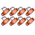 8 Pack 2 5 In Oval Led Trailer Side Marker Lights Amber Waterproof Clearance Roof Cab Running For Chevrolet Silverado And Ford 