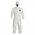Dupont Ty127swhlg0025vp Hooded Tyvek R Serged Elastic L 