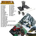 Motorcycle Moped Crank Crankshaft Truing Stand Runout Measurement Tool With 1 4 Steel Roller Bearing Posts Magnetic Mounts For
