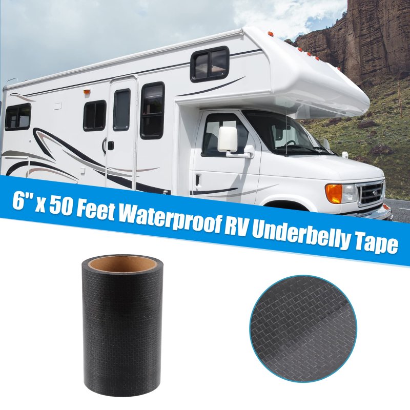 6 X 50 Feet Waterproof Rv Underbelly Tape Flex Belly Permanent Sealing Adhesive For Camper Travel Trailer Tear Repair Patch