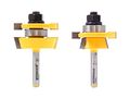 Cabinet Door Rail And Stile Router Bits Set 2 Bit Shaker 1 4 In Shank C3 Tungsten Carbide Blades For Table Mount Model 12249q 