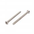 Uxcella M4x55mm 316 Stainless Steel Flat Head Hex Socket Cap Screws Silver Tone 8pcs