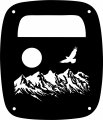 Jeeptails Moon Over The Mountains Tail Lamp Light Covers For Jeep Cj Or Yj And Tj Wranglers Black Set Of 2 