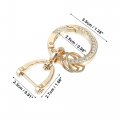 X Autohaux Car Fob Key Chainchains Holder Replacement For Men And Women With D Shaped Ring Bling Key Rings Set Gold Tone