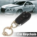 X Autohaux Car Fob Key Chainchains Holder Replacement For Men And Women With D Shaped Ring Bling Key Rings Set Gold Tone