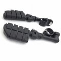 Smt-black Long Angled Adjustable Dually Highway P-clamps Large Footpeg Footrest Compatible With V-star Roadstar Suzuki