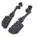 Smt-black Long Angled Adjustable Dually Highway P-clamps Large Footpeg Footrest Compatible With V-star Roadstar Suzuki