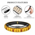 Scotland Scottish Rampant Lion Car Steering Wheel Cover Women Men Elastic Stretch Thicken Universal 15 Inch