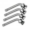 Haltec Four Tr5d 60 Degree Bend 3 Inch Grommet Valve Stems Nickel Plated Brass Clamp-in For Use In 22 5 And 24 5 Alcoa Truck 