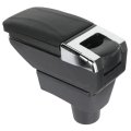 Auto Armrest Console Storage Box For 2014 To 2018 Mitsubishi Mirage Black Center Lid Replacement Easy Installation Stay In 