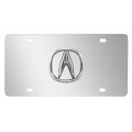 Acura Chrome Metal Logo In 3d On Mirror Stainless Steel License Plate For Decorative 