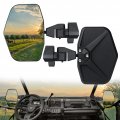 Cpowace Aluminum Rear Side View Mirrors For 2016-2023 Can-am Defender Hd5 Hd8 Hd10 Max Accessories High-definition Break Away 