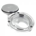 Chrome Keyless Twist Off Fuel Tank Gas Cap For Yzf R6 All Years Aircraft Grade 6061 T6 Aluminum Alloy Racing
