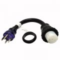 Parkworld Rv Shore Power 50a Extension Cord Adapter Nema 14-50p To Ss2-50r Straight Plug For Generator 1 5ft