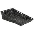 Wicker Look Tapered Storage Basket Rectangular Black 1 2 L X8 D To 5 H 