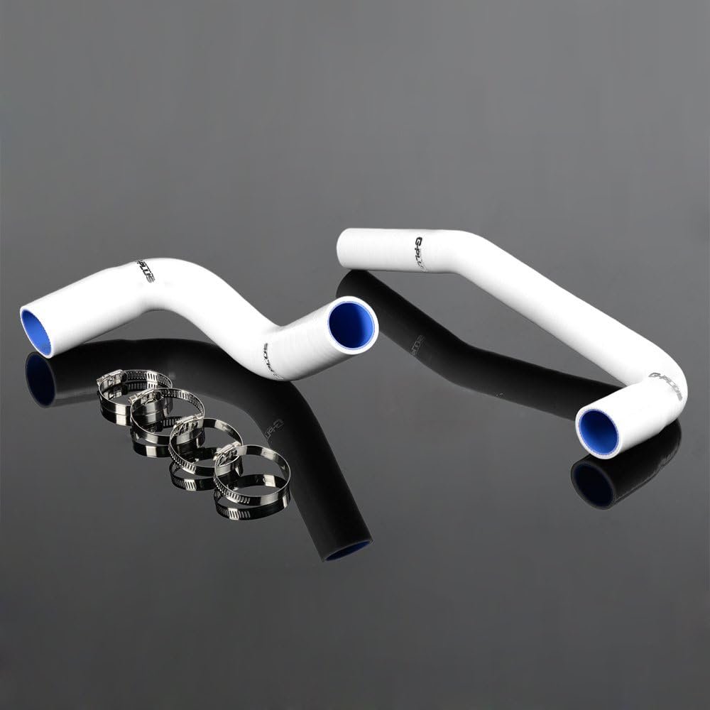 Silicone Radiator Hose Kit With Clamps For Jeep Wrangler Yj Tj 2 4 2l 1987 2006 White High Temperature Resistant Nylon Tubing
