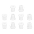 28pcs Rubber Grommets 5mm Drill Hole 3mm Id Top Hat Grommet White Silicone Plug Gasket For Wiring Automotive 